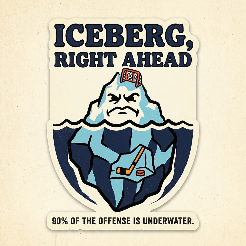 Iceberg, Right Ahead Sticker: product photo (demo mockup)